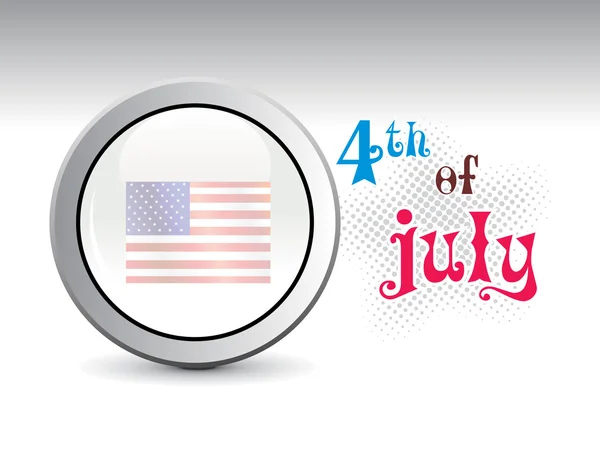 Εικονογράφηση για τον ευτυχή εορτασμό 4η Ιουλίου — Διανυσματικό Αρχείο