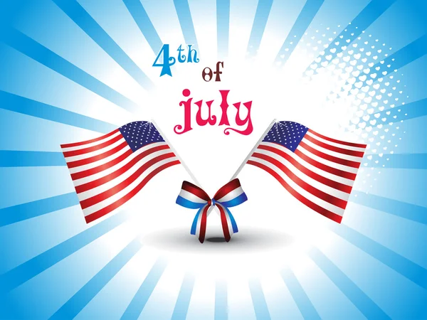 4 Temmuz için resimde bizim Bağımsızlık günü — Stok Vektör