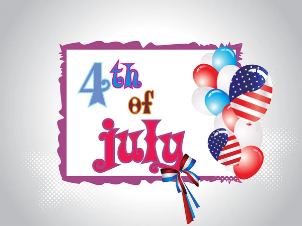 4 Temmuz için resimde bizim Bağımsızlık günü — Stok Vektör