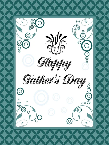 Ευχετήρια κάρτα για την ευτυχισμένη ημέρα του πατέρα — Διανυσματικό Αρχείο