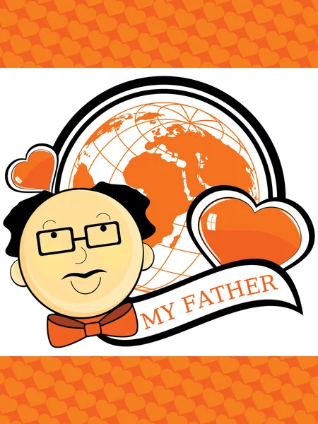 Εικονογράφηση για ευτυχής πατέρας — Διανυσματικό Αρχείο