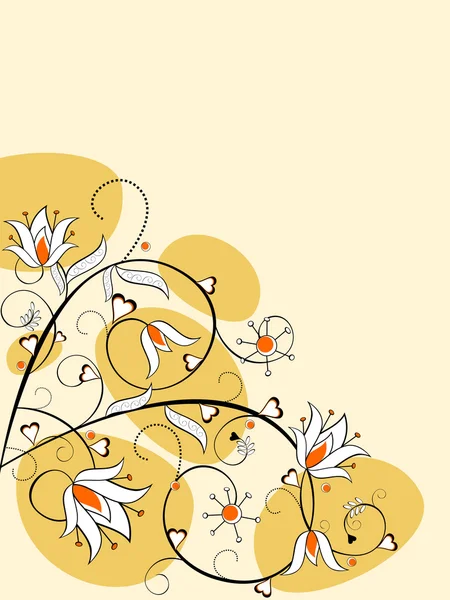 典雅花卉概念背景 — 图库矢量图片