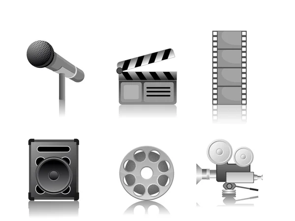 Set van entertainment pictogram op geïsoleerde witte achtergrond — Stockvector