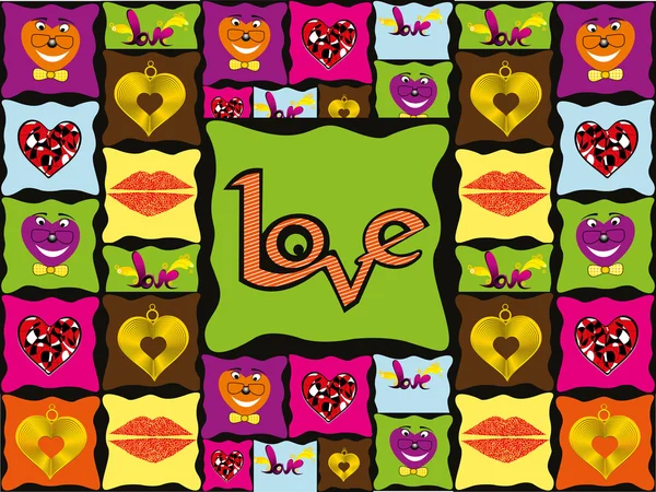 Belle illustration pour l'amour — Image vectorielle