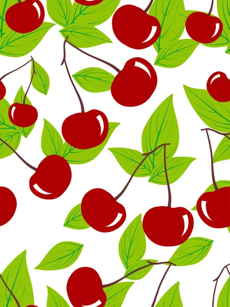 Beautiful cherry pattern background — Stock Vector
