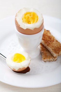 eggcup içinde haşlanmış yumurta
