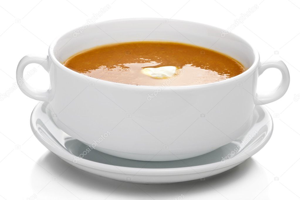 Vegetable soup isolated