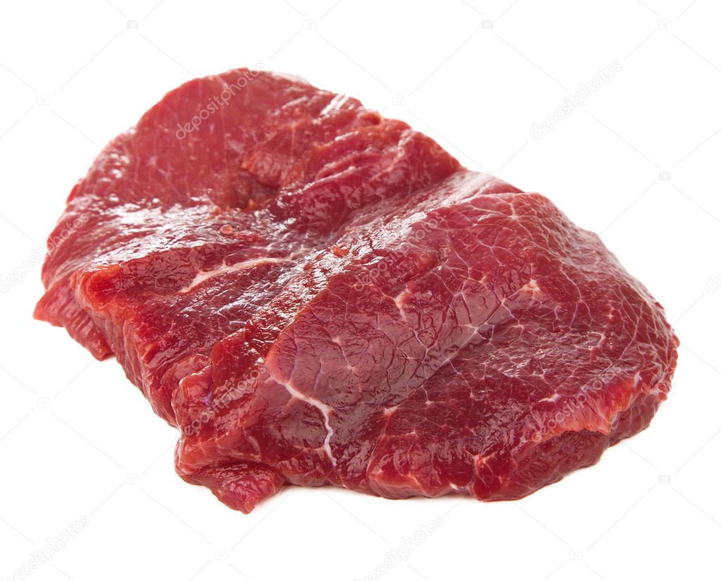 Raw beef isolated