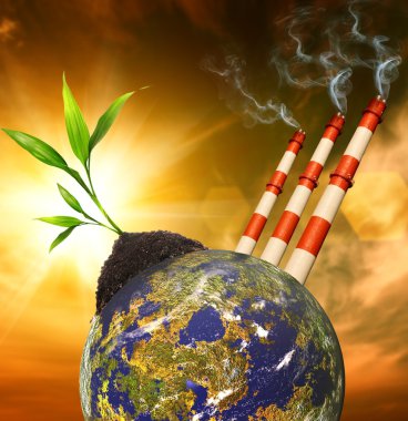 Planet pollution clipart