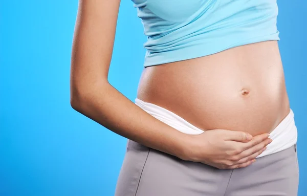 Bela barriga grávida — Fotografia de Stock