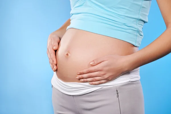 Krásná těhotné bříško — Stock fotografie