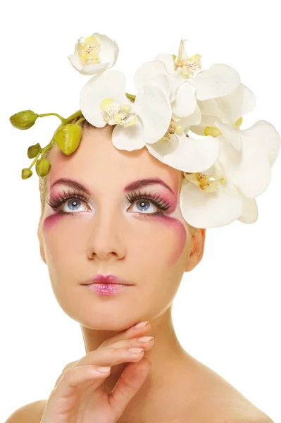 Krásná žena s kreativní make-up Stock Fotografie