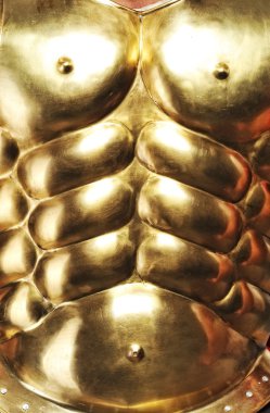 Close-up of golden armour clipart