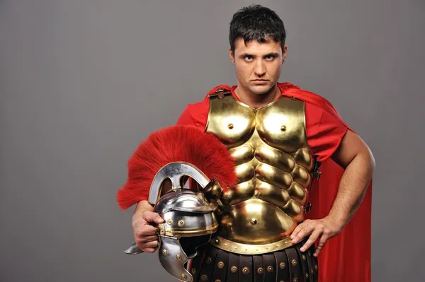 Portrait of a roman legionary soldier — Stock Photo, Image