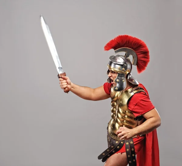 Legionary soldier ready for a war — Stock Photo, Image