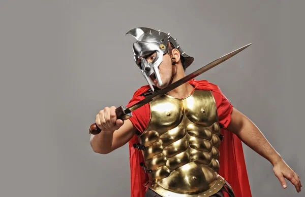 Legionary soldier ready for a fight — Stock Photo, Image