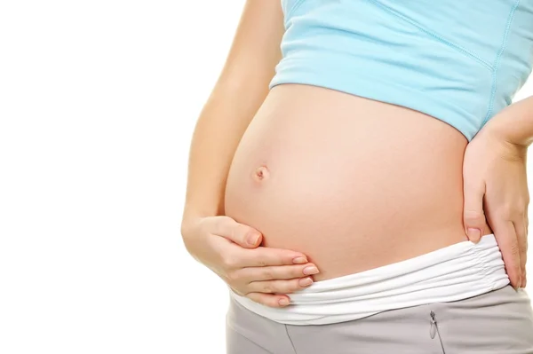 Красива вагітна живіт — стокове фото
