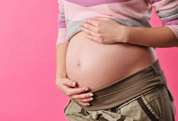 Krásná těhotné bříško — Stock fotografie