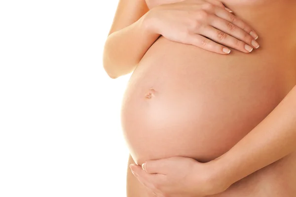아름 다운 임신 배 — 스톡 사진
