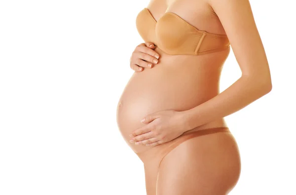 Красиве тіло вагітної жінки — стокове фото