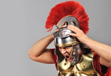 Screaming legionary soldier clipart