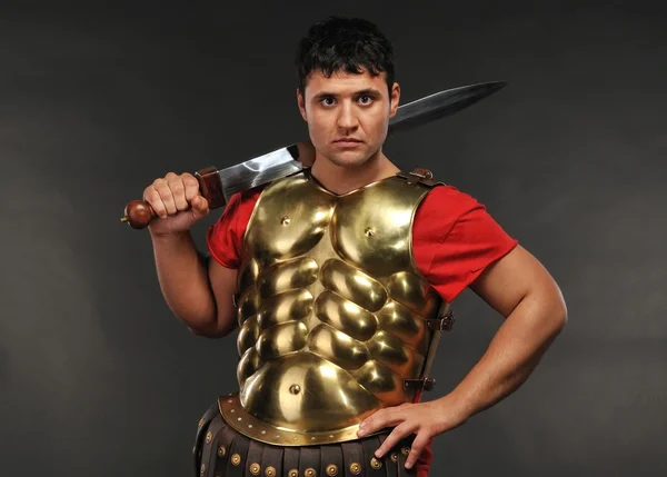 Roman legionary soldier Stock Image