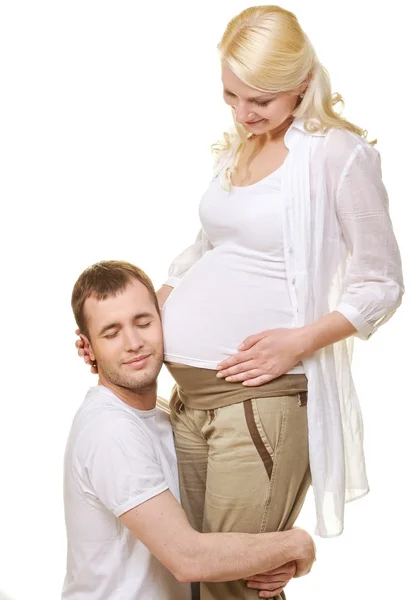 Mooi paar verwacht een baby — Stockfoto