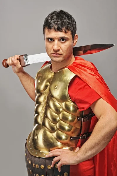 Bello soldato legionario romano — Foto Stock
