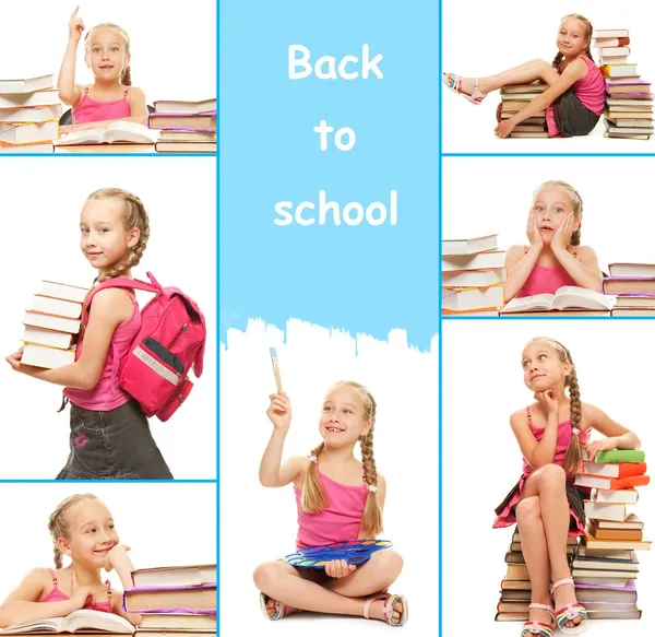 Volver al collage escolar —  Fotos de Stock