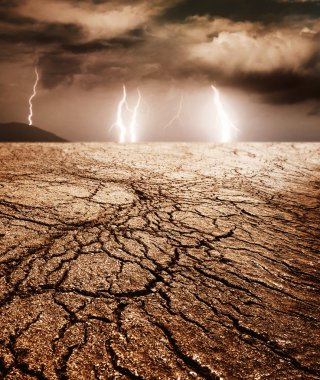 Storm in desert clipart