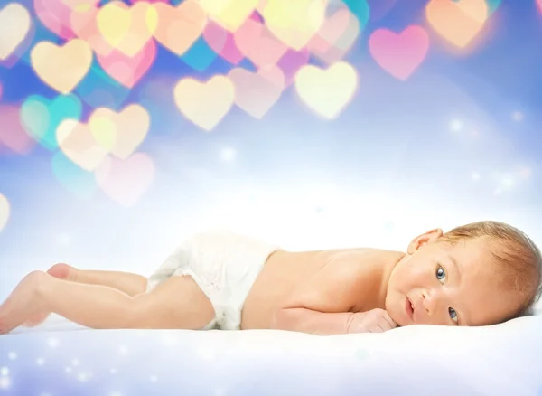 Schönes Baby über abstraktem Hintergrund — Stockfoto