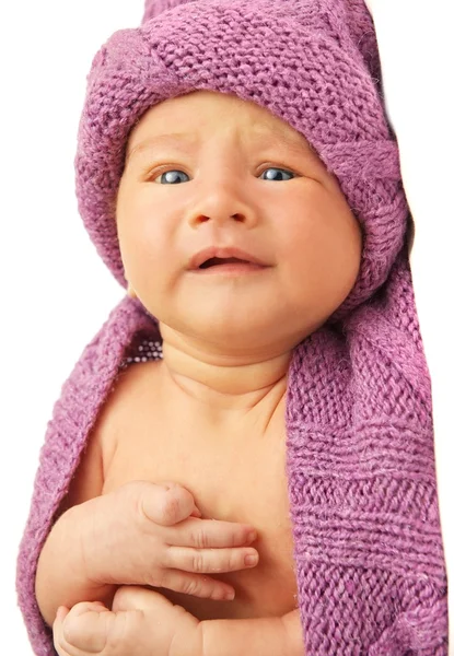 Retrato de um bebê triste — Fotografia de Stock
