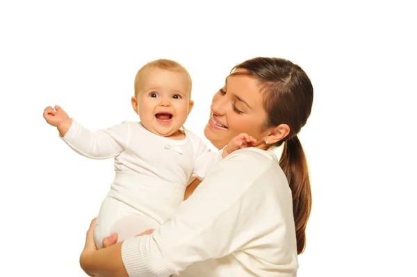 Mutter mit ihrem entzückenden Baby — Stockfoto