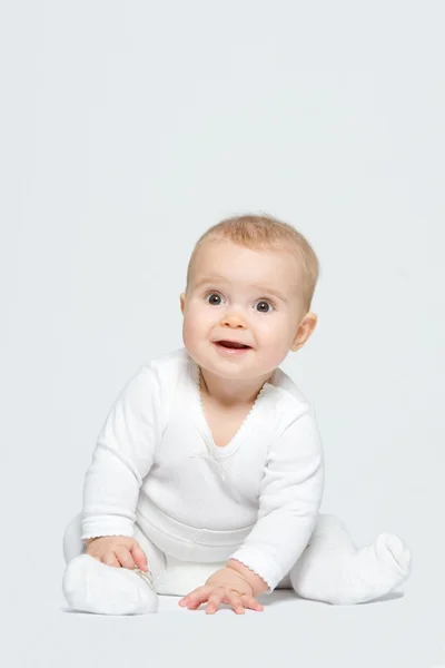 Adorable baby isolated on white — Stock Photo, Image