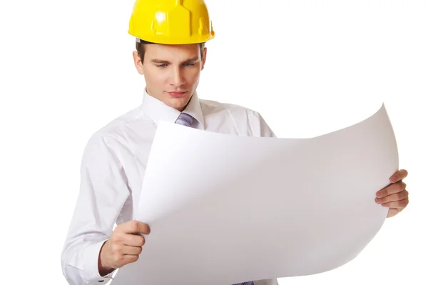 Young handsome builder — Stock Photo, Image