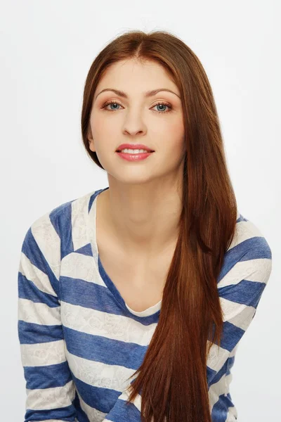 Krásná brunetka žena — Stock fotografie