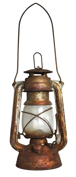 Масляная лампа, изолированная на белом — стоковое фото