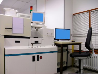 Automatic quality testing station for the silicone wafer clipart