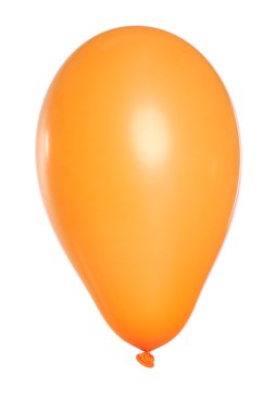 Beyaz arka planda turuncu balon