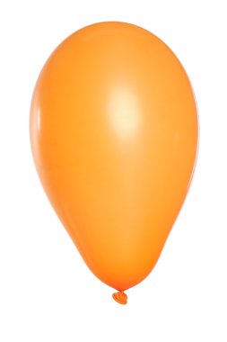 Orange Balloon on white background clipart