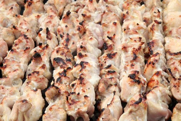 Galinha grelhada kebab — Fotografia de Stock