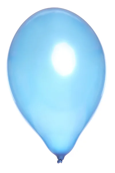 Blå ballong på hvit bakgrunn – stockfoto
