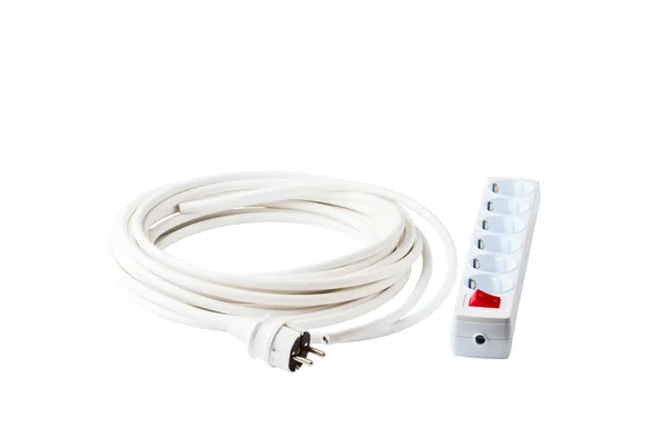 Elektrische kabel plug- and -socket — Stockfoto