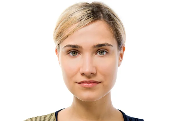 Woman's face without making up. — Stock Photo, Image