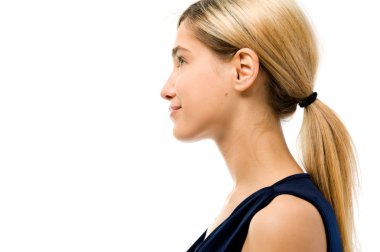 Profile. Woman's Face without cosmetic clipart