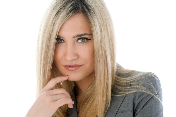 Porträtt av den vackra blondin — Stockfoto
