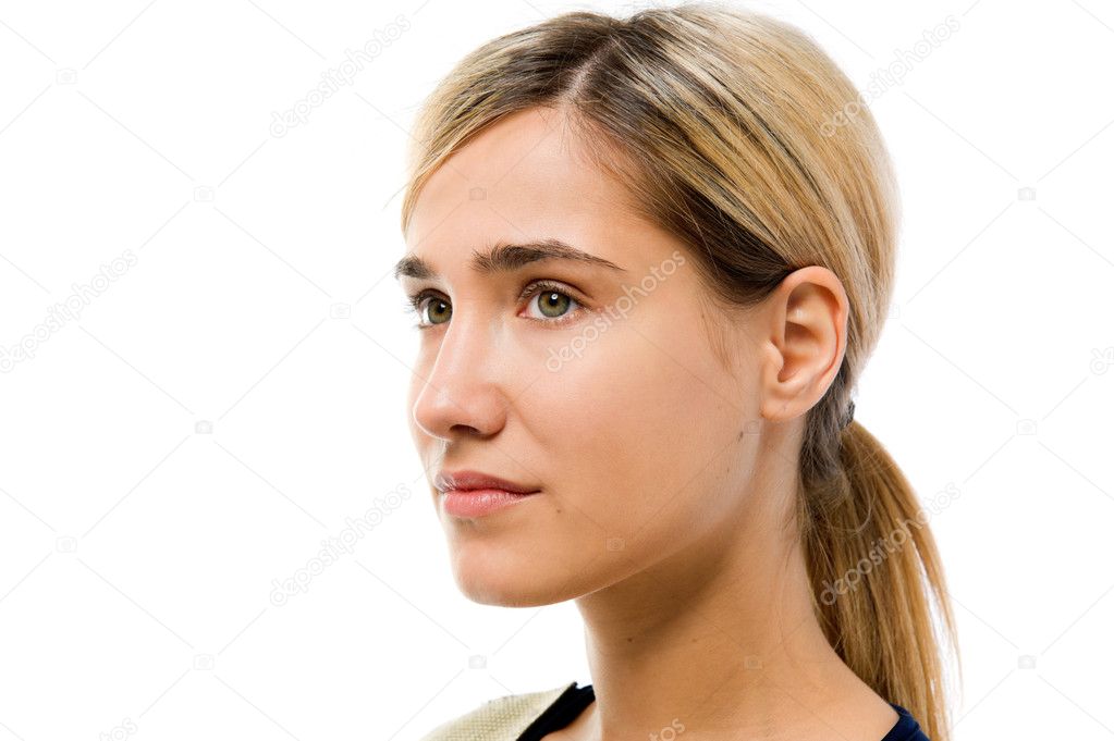 Woman's face without cosmetic