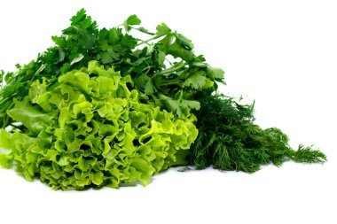 Parsley, dill and lettuce clipart