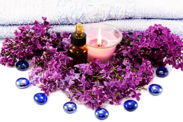 Spa with lilac — Stock Photo, Image