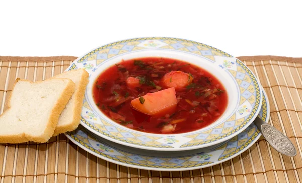 La sopa de hortalizas - borscht — Foto de Stock